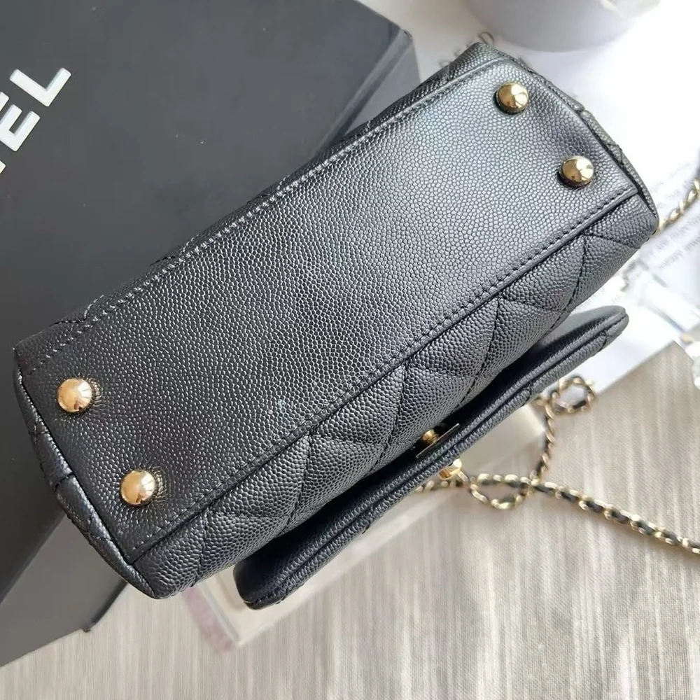 Chanel Caviar Mini Caviar Coco Handle Bag Black - Picture 3 of 10